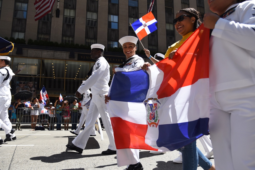 Sailors Participate in NYC Dominican Day Parade
