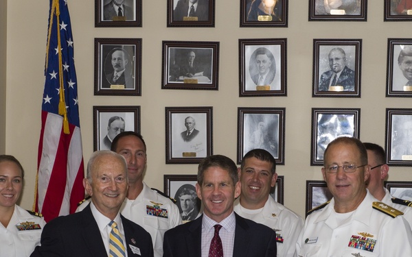 Flag for USS Montana Presented During Montana Navy Week