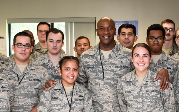 CMSAF Kaleth O. Wright visits 70th ISRW Airmen