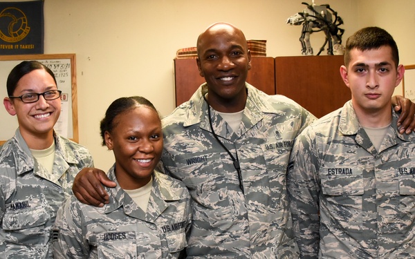 CMSAF Kaleth O. Wright visits 70th ISRW Airmen