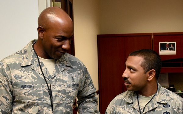 CMSAF Kaleth O. Wright visits 70th ISRW Airmen