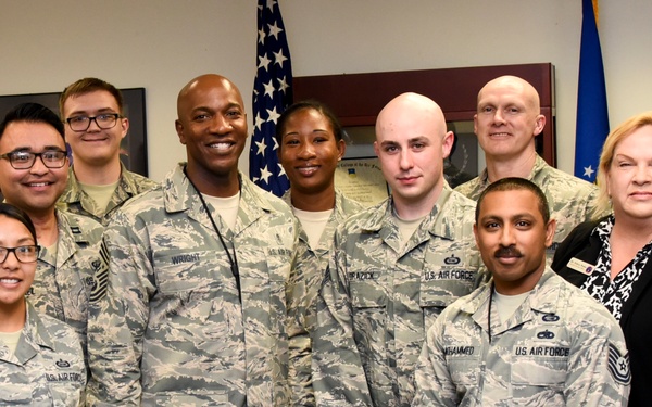 CMSAF Kaleth O. Wright visits 70th ISRW Airmen