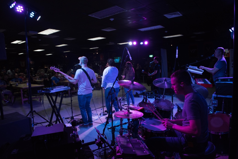 AFCENT Band performs for 386 AEW, joint coalition partners