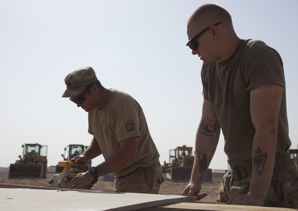 Deployed Paratroopers Build Memorial for the Fallen