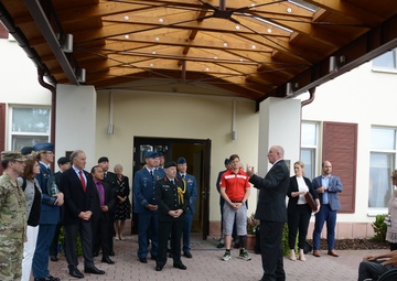 Former Landstuhl Regional Medical Center patients light Invictus Games torch before competition in Canada, thank medical team