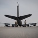 KC-135 crew refuels USMC F/A 18, Belgian F-16s