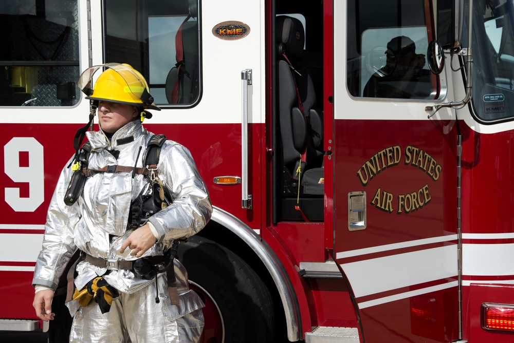 Vance firefighter ready for action