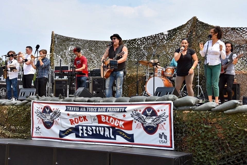 Local Band Performs at Travis Air Force Base for Rock the Block Festival