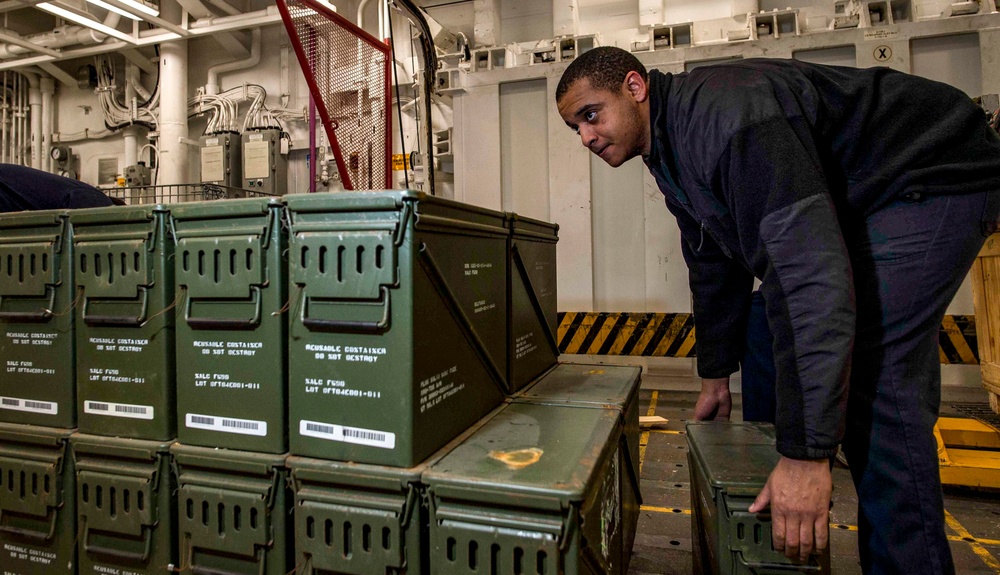 GHWB is the flagship of Carrier Strike Group (CSG) 2, which is comprised of the staff of CSG-2; GHWB; the nine squadrons and staff of Carrier Air Wing (CVW) 8; Destroyer Squadron (DESRON) 22 staff and guided-missile destroyers USS Laboon (DDG 58) and US..