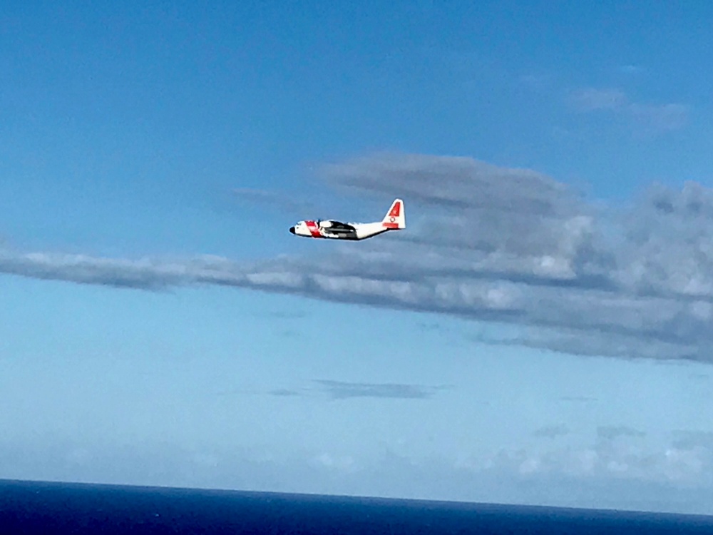 Coast Guard HC-130 Hercules crew searches for Army aviators off Oahu