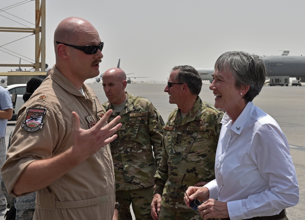 SecAF, CSAF emphasize importance of 380 AEW in ongoing fight against ISIS