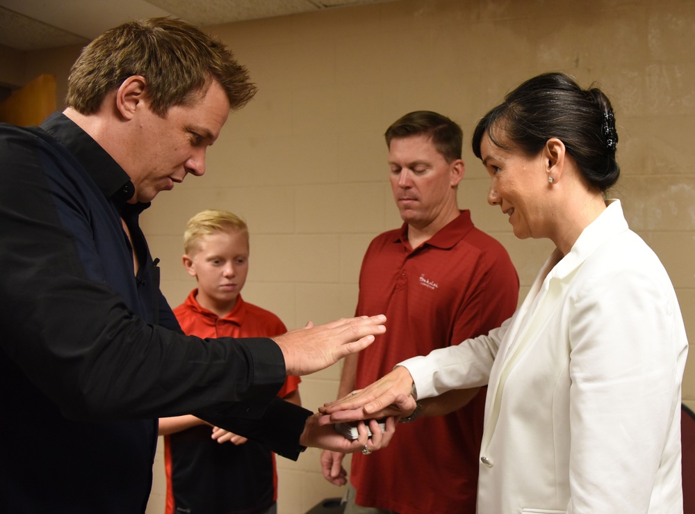 Illusionist performs for Keesler