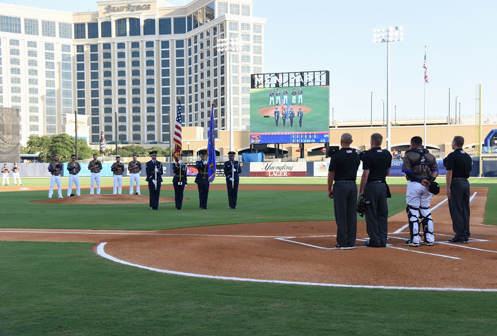 Shuckers recognize service members