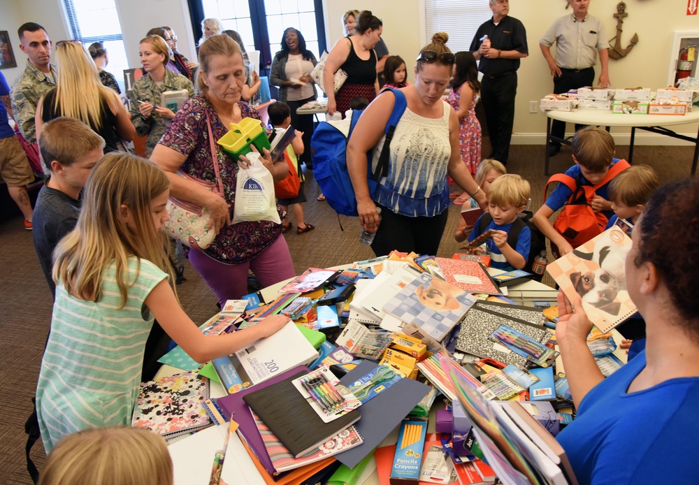 Military families receive back-to-school supplies