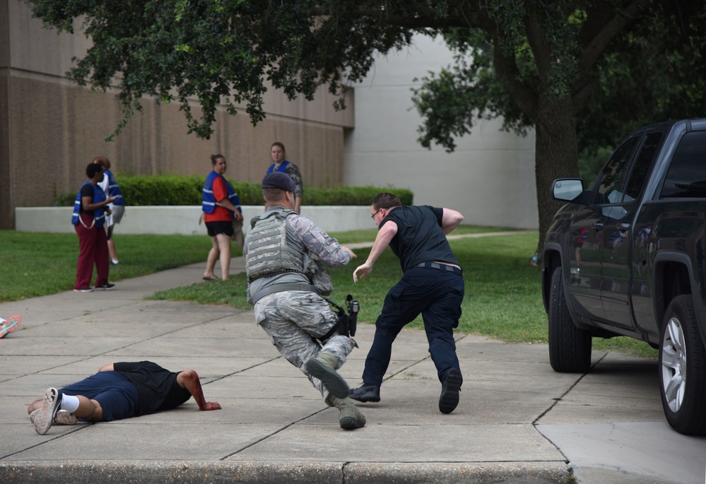 FPCON exercise prepares Keesler's first responders