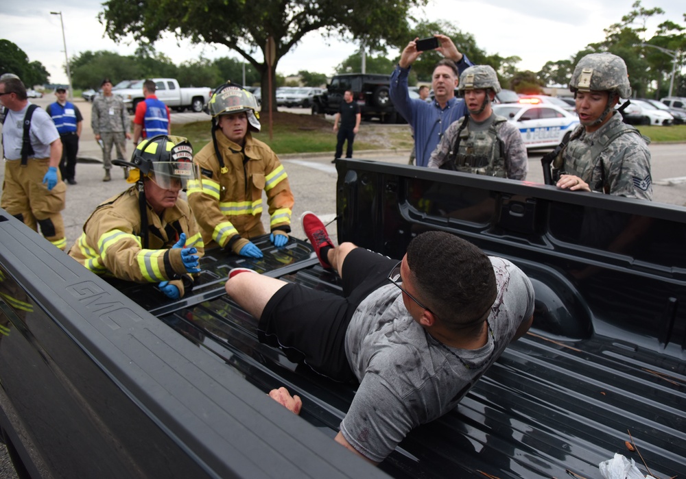 FPCON exercise prepares Keesler's first responders