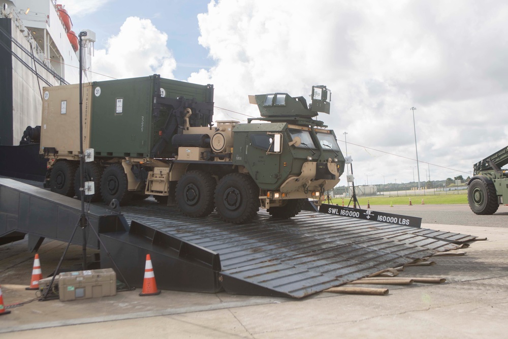 MPFEX 17: Marines Conduct A Vehicle Offload from USNS DAHL