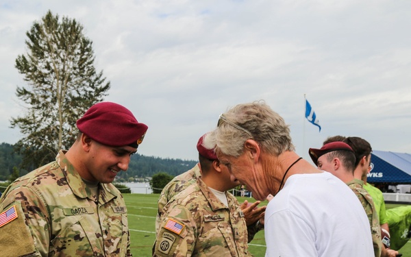 1st SFG (A) Partner with Seahawks, Soldiers Visit Final Day of Training Camp