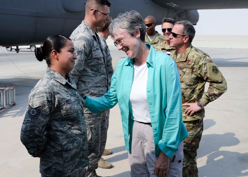 SecAF and CSAF visit Al Udeid Air Base, Qatar