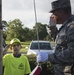 Honor Guard teaches school safety patrol flag etiquette