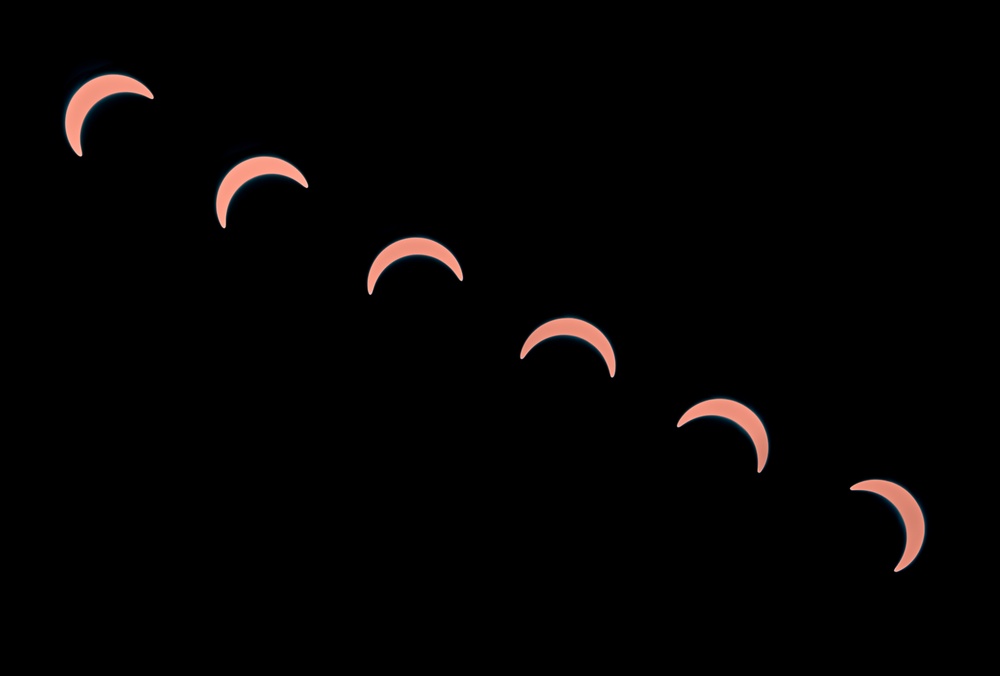 Eclipse over Joint Base Langley Eustis