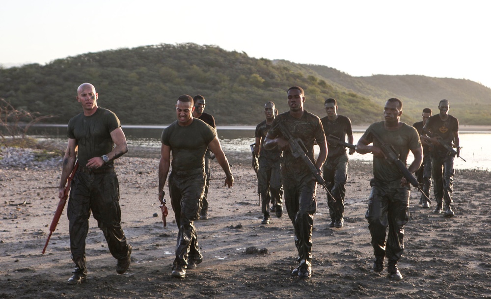 U.S. Marines with SPMAGTF-SC conduct training with Dominican Republic military