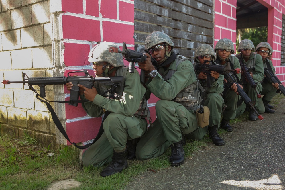 U.S. Marines with SPMAGTF-SC conduct training with Dominican Republic military