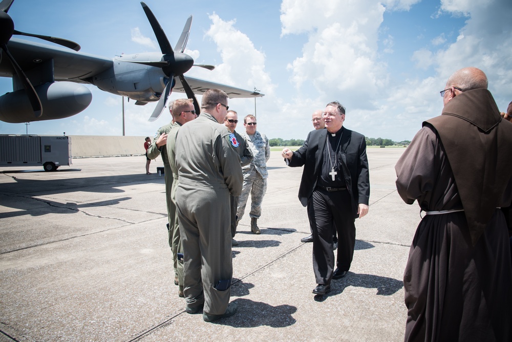 Bishop of Biloxi visits Keesler