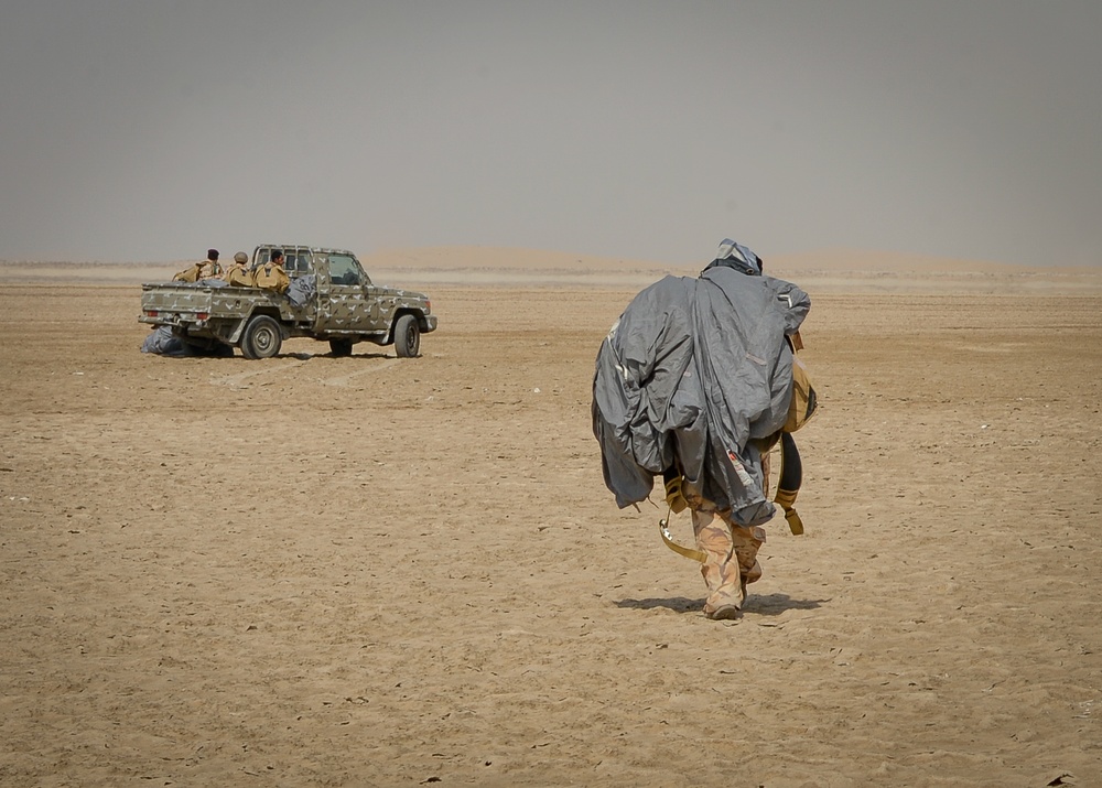 U.S, Qatari Armed Forces conduct Friendship Jump, Wing Exchange