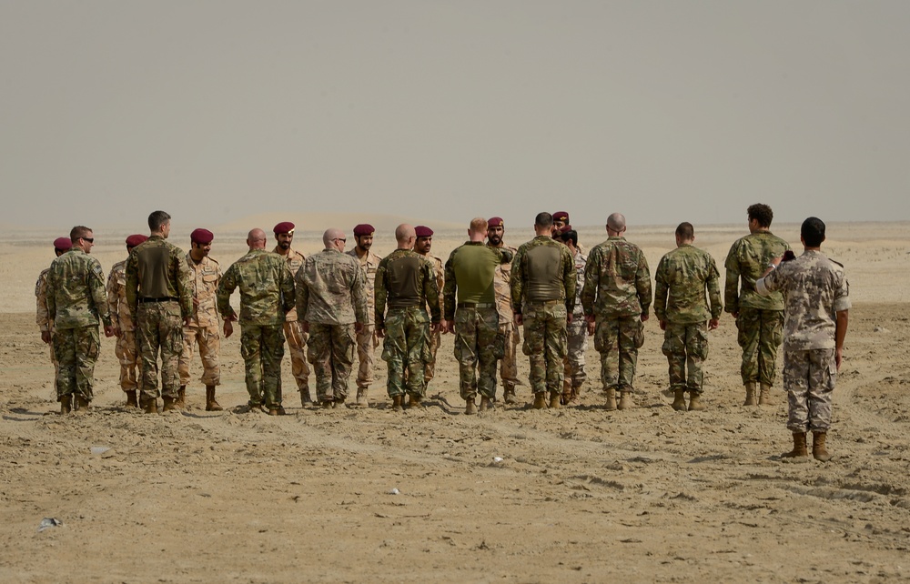 U.S, Qatari Armed Forces conduct Friendship Jump, Wing Exchange