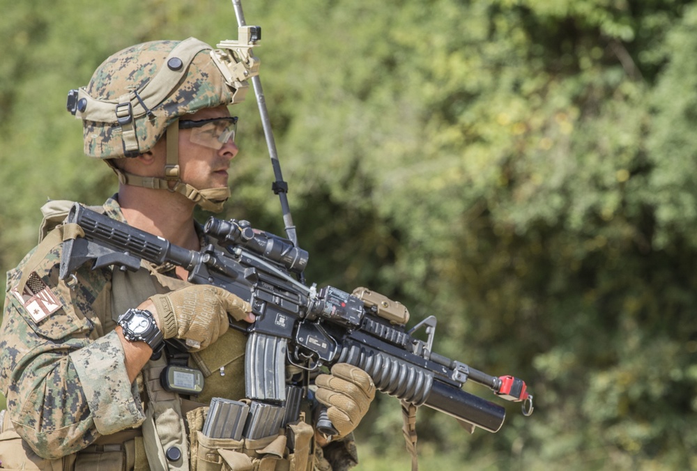 Marines tackle the Georgia Deployment Program-Resolute Support Mission Mission Rehearsal Exercise