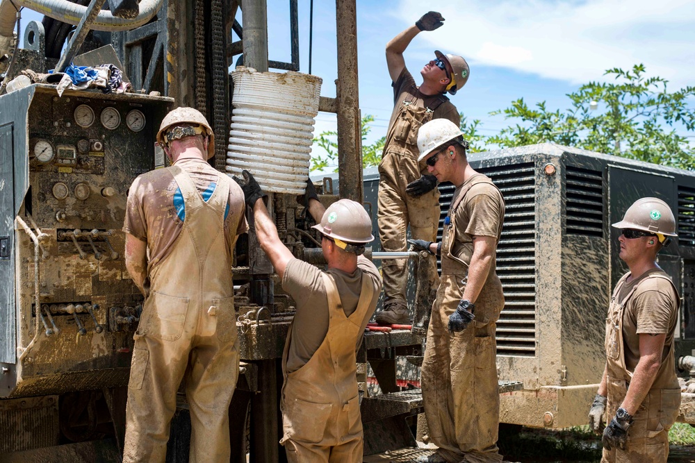 Seabees Drill Water Wells in Honduras during Southern Partnership Station 17