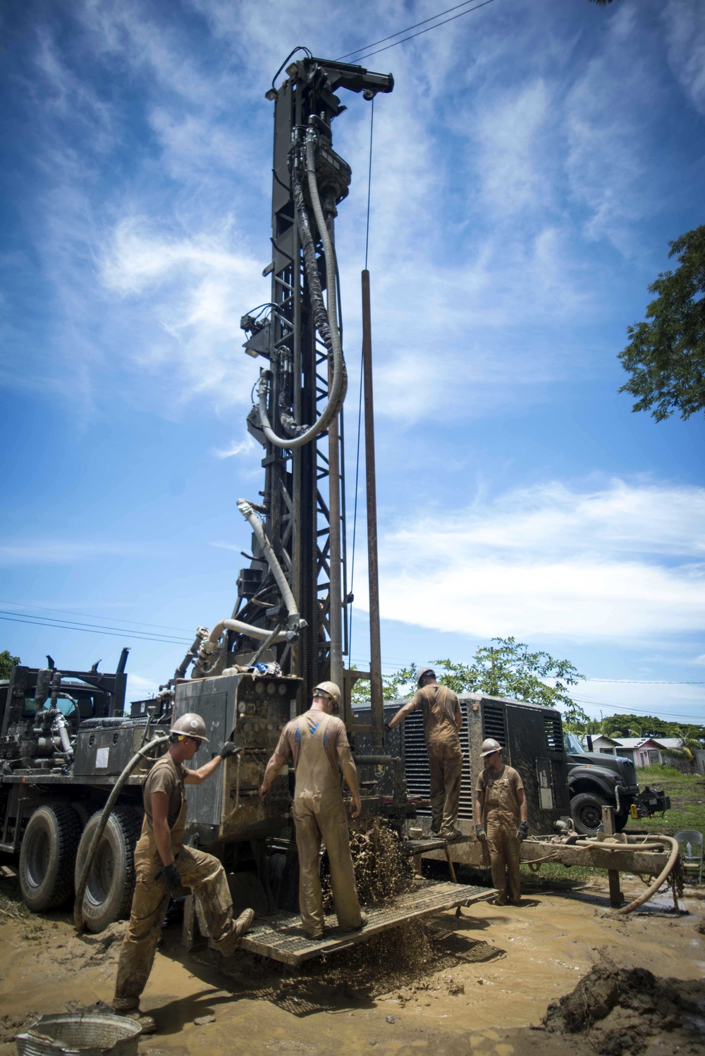 Seabees Drill Water Wells in Honduras during Southern Partnership Station 17