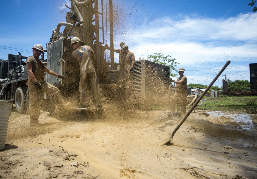 Seabees Drill Water Wells in Honduras during Southern Partnership Station 17