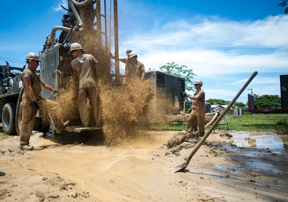 Seabees Drill Water Wells in Honduras during Southern Partnership Station 17