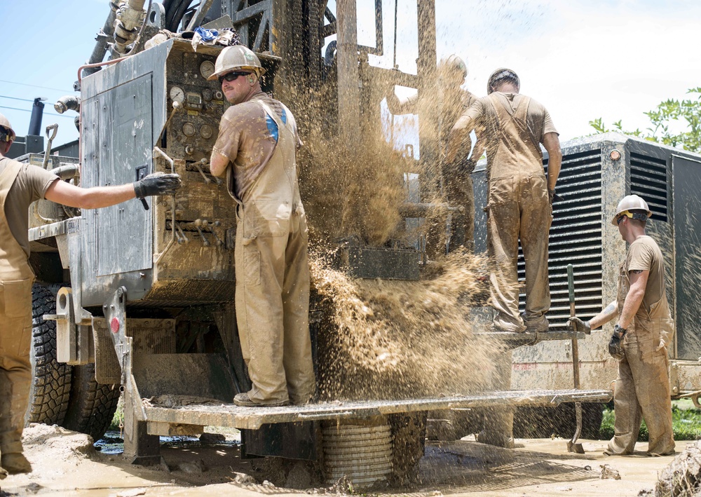 Seabees Drill Water Wells in Honduras during Southern Partnership Station 17