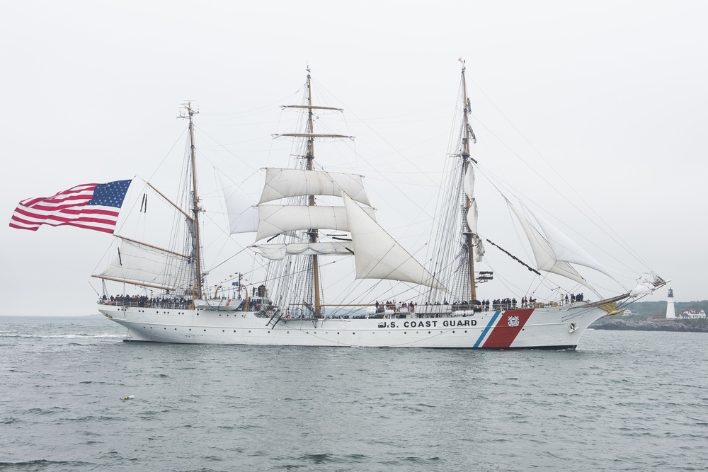 Coast Guard Cutter Eagle arrives in Portland, Maine