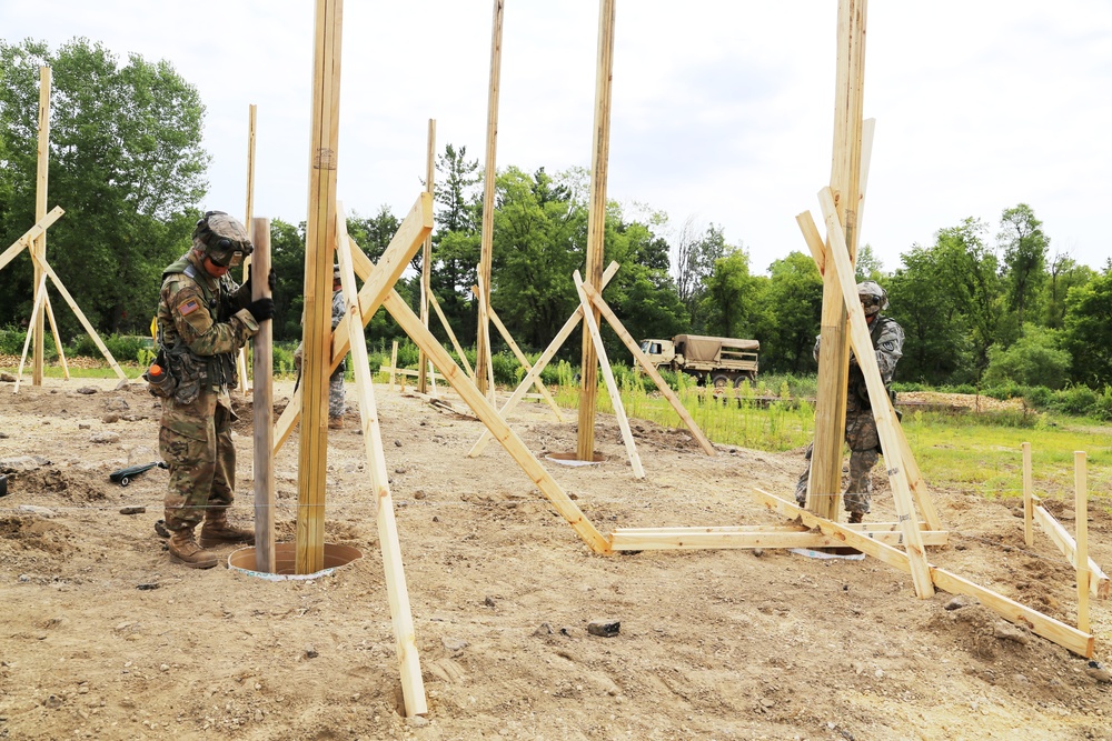 Engineer company builds skills, Fort McCoy troop projects during CSTX participation