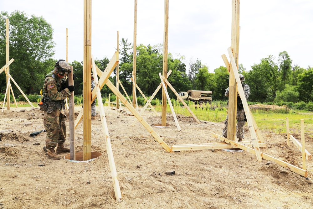 Engineer company builds skills, Fort McCoy troop projects during CSTX participation