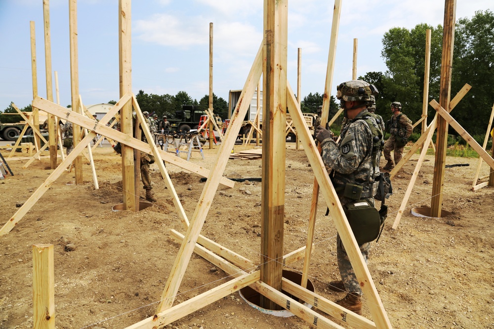 Engineer company builds skills, Fort McCoy troop projects during CSTX participation