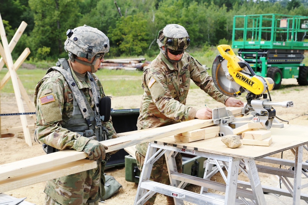 Engineer company builds skills, Fort McCoy troop projects during CSTX participation