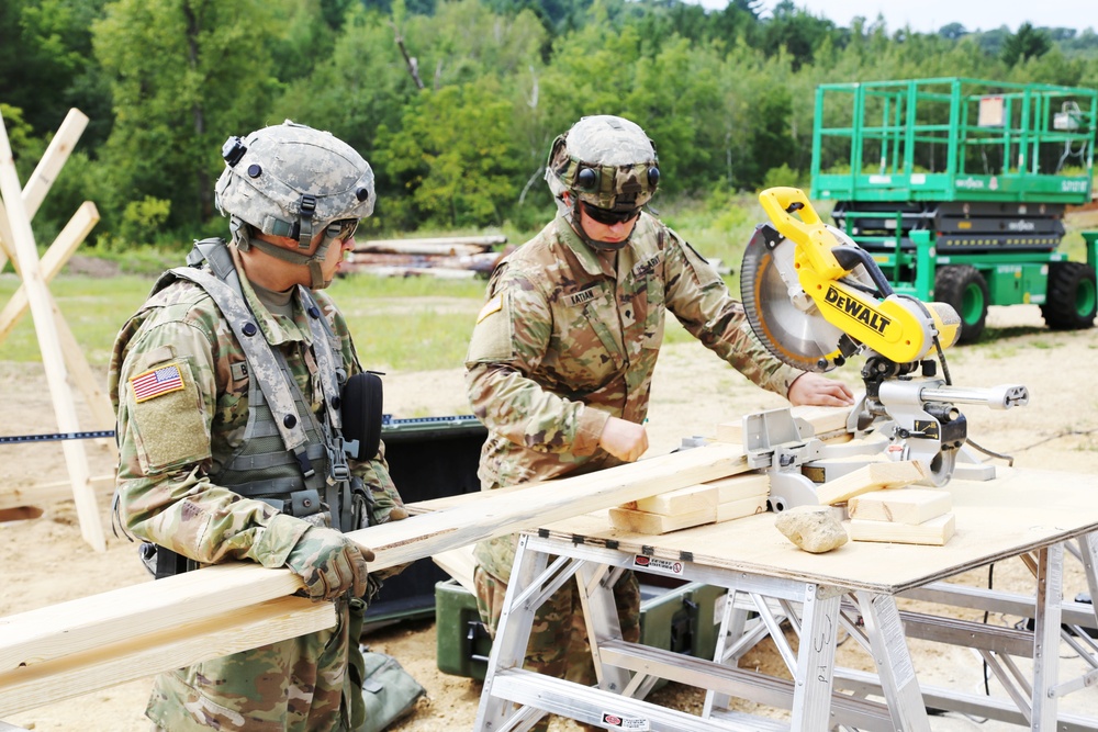 Engineer company builds skills, Fort McCoy troop projects during CSTX participation