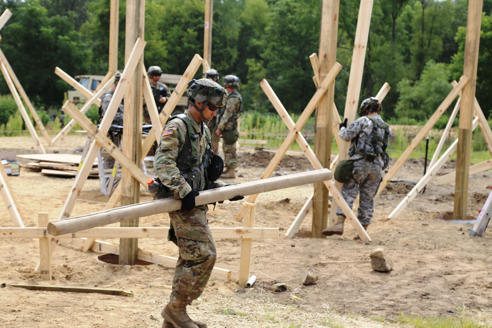 Engineer company builds skills, Fort McCoy troop projects during CSTX participation