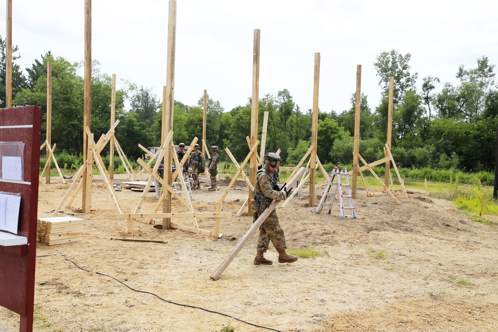 Engineer company builds skills, Fort McCoy troop projects during CSTX participation