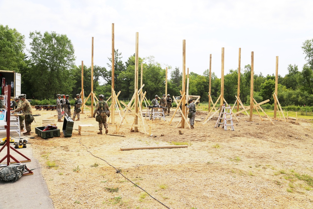 Engineer company builds skills, Fort McCoy troop projects during CSTX participation