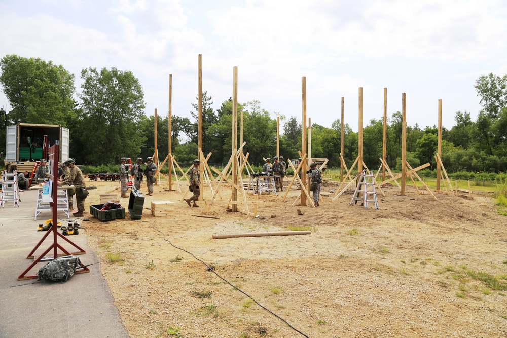 Engineer company builds skills, Fort McCoy troop projects during CSTX participation