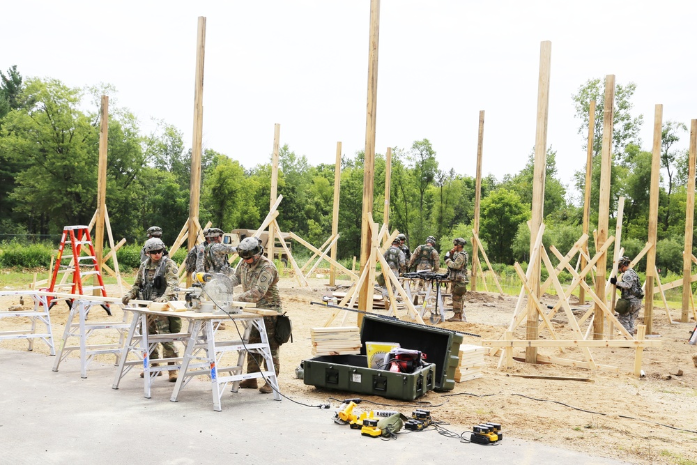 Engineer company builds skills, Fort McCoy troop projects during CSTX participation