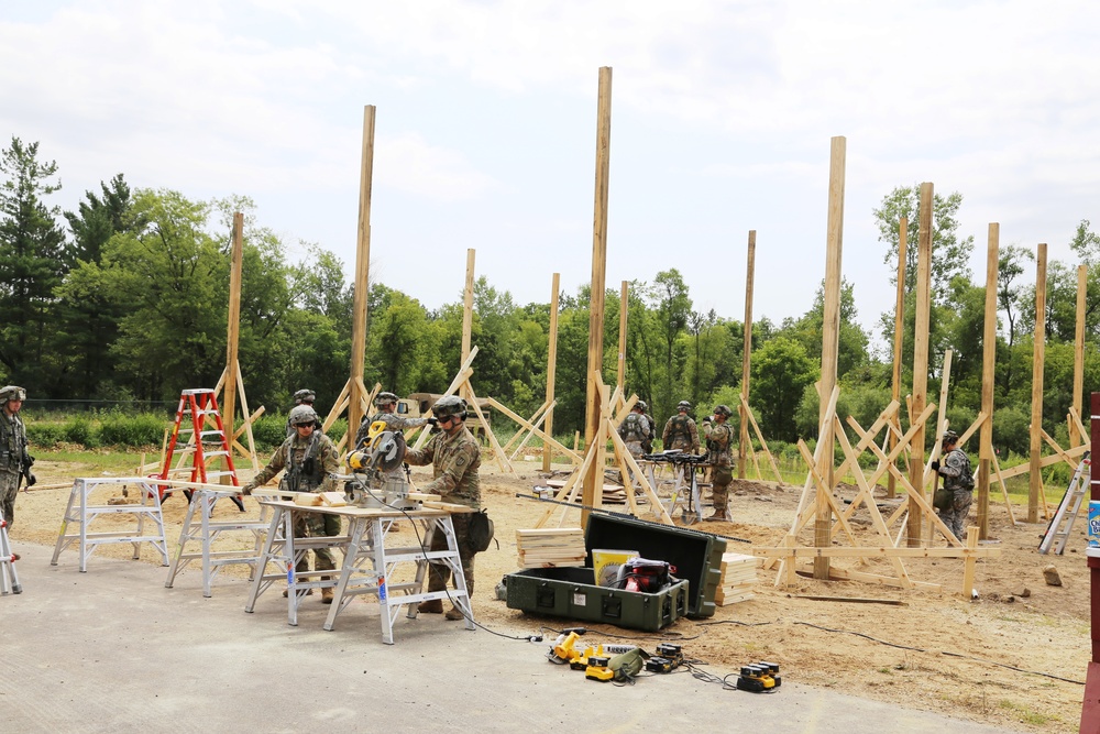 Engineer company builds skills, Fort McCoy troop projects during CSTX participation