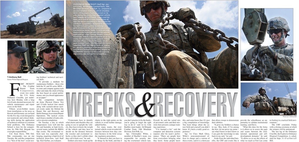 Wrecks and recovery: combat repair teams battle for coveted Ordnance Corps title