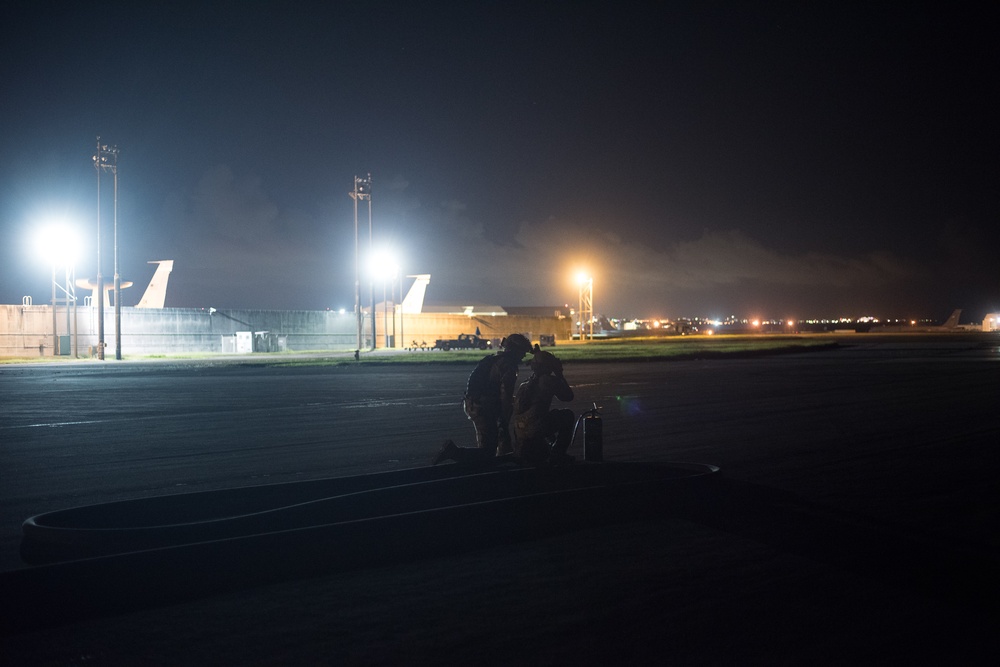 Anywhere; Any Time: Kadena FARP Team conducts nighttime refueling training